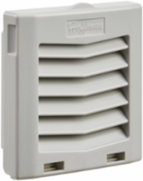 4 Inch Filter Fan Exhaust Grille IP54, Light Gray, Plastic
