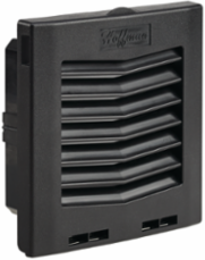Filter Fan Exhaust Grille 5 Inch IP55 Black Plastic