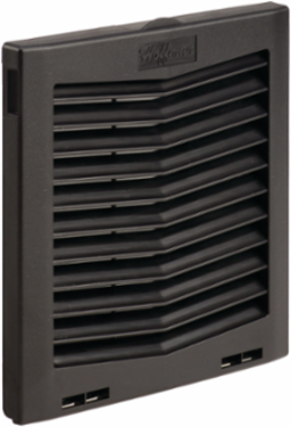 9 Inch Filter Fan Exhaust Grille IP54, Black Plastic, Click-Fit Design