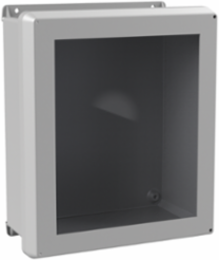 Fiberglass Flat Cover Window Enclosure, 13.81x11.81x5.99 Inch, NEMA 4X