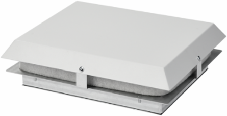 12.66 x 15.81 x 4.18 Inch Top-Mount Filter Fan, 230V, 266 CFM, Light Gray Steel
