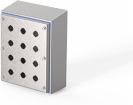 HyShed Screw Cover Pushbutton Type 4X, 11x9x4, 30.5 mm, SS304