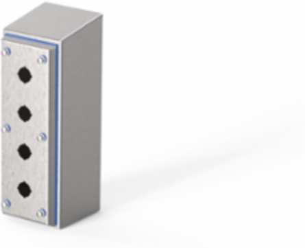 HyShed Screw Cover Pushbutton Type 4X, 11x4x4, 30.5 mm, SS304