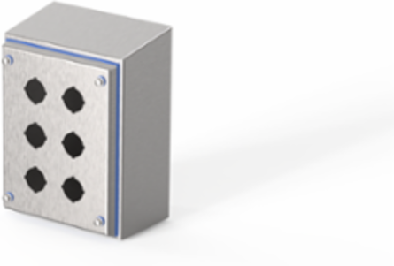 HyShed Screw Cover Pushbutton Type 4X, 9x7x4, 22.5 mm, SS304