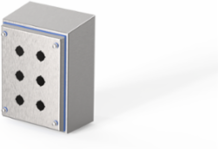 HyShed Screw Cover Pushbutton Type 4X, 9x7x4, 30.5 mm, SS304
