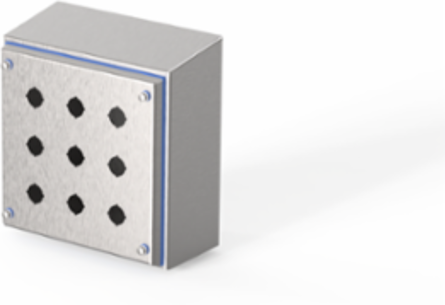 HyShed Screw Cover Pushbutton Type 4X, 9x9x4, 30.5 mm, SS304