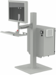 Ergonomic Industrial Workstation 24 x 24 x 12 Inch Steel Light Gray