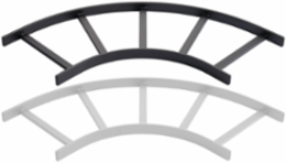 Horizontal E-Bend Section 90-Degree, 12 Inch, Plated Steel, Compatible with Cat 5e/6/6A and Fiber Optic Cable