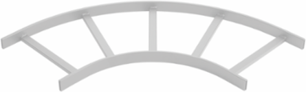 Horizontal E-Bend Section 90-Degree, 15 Inch, White, Mild Steel