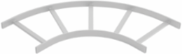 Horizontal E-Bend Section 90-Degree, 15 Inch, White, Mild Steel