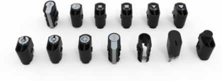 Locking System for Lift Handles, 1.46 x 0.91 x 1.59 Inch, Zinc Plated Steel