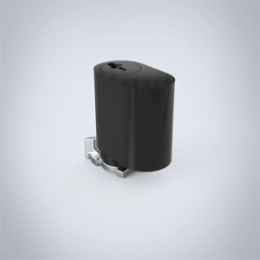 Locking System for Lift Handles, 37x23x41mm, Half Cylinder, Zinc Plated, Mild Steel