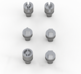 Zamak Inserts, 16x16x20mm, Double Bit 3mm, 0.5 lb