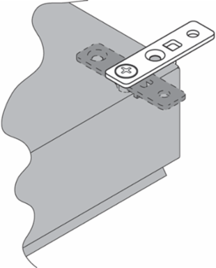 Mounting Bracket Kit for Small Wall-Mount Enclosures, Plated Mild Steel, 0.28 lb