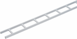 Ladder Rack Straight Sections 6 Inch Wide, 10 Ft Long, White Steel