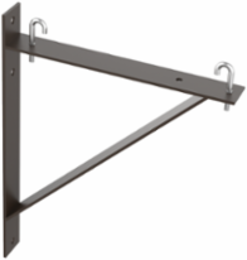 Triangle Support Bracket Kit, fits 6 and 12, Black, Steel