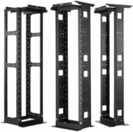 MaxRack Open Frame System 86.13 Inch x 24 Inch x 20.5 Inch, 45 Rack Units, Aluminum, Black