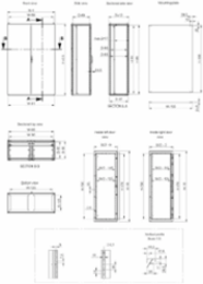 Stainless Steel Floor Stand 1800 x 1000 x 500mm, IP55, 2-Door Enclosure