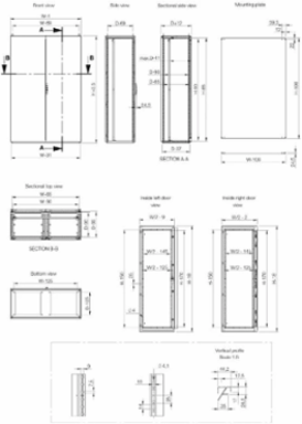 Stainless Steel Floor Stand Enclosure 1800 x 1200 x 500 IP55
