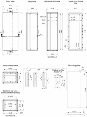 Modular Single Door Mild Steel Enclosure 78.74 x 31.5 x 23.62 Inch, IP66