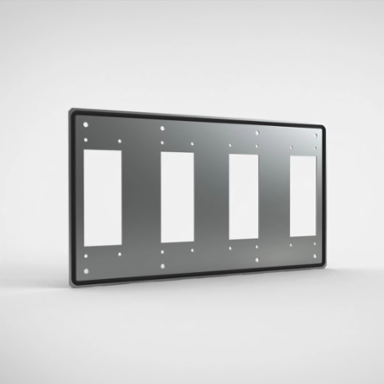 Cover Plates, 52 x 123 x 2 mm, Zinc Plated Mild Steel, 16 Pins