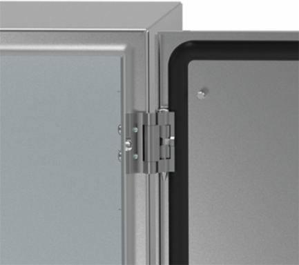 180 Degree Hinge 1.81x1.02x0.98 Inch, Brushed Stainless Steel, 2 Pack