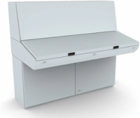 Base Console 700x800x500 Mild Steel IP66, Powder Coated, Mounting Plate Included