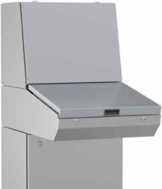 Stainless Steel Console Desk Lid 47x1000x500mm, 2mm Thick, Brushed Finish