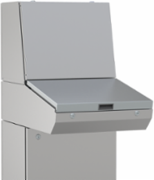 Stainless Steel Lid for MPC Desk, 47mm Height, 1200mm Width, Brushed Finish
