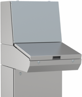 Stainless Steel Console Top Panel 26x600x484 mm, Brushed Finish