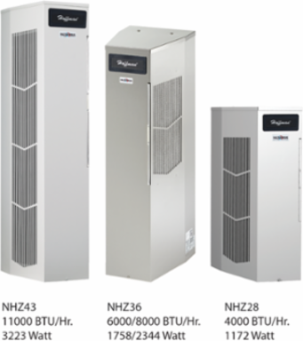 SpectraCool Narrow AC, 6000 BTU, 460V, Steel, Light Gray