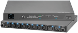 RackPower Automatic Transfer Switch, 208V 20A 9 Rec, Black, Steel