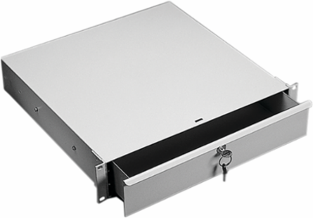 Rack-Angle Mounted Drawer, 19-inch 3U, Lt Gray, Steel