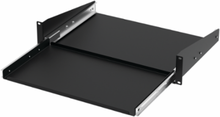Pull-Out Shelf for Mini Keyboard, 2U, Black, Steel