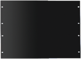 Rack Panel for 19-inch Rack 1U, 1.72x19.00x.11, Black, Mild Steel