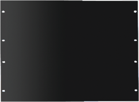 Rack Panel for 19-inch Rack 6U, 10.47x19.00x.11, Black, Mild Steel