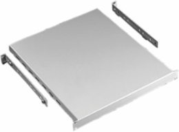 Rack-Mount Shelf Vented 1000mm Max Depth, fits 23in Rack, Black, Steel