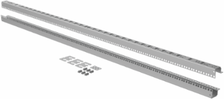 ProLine G2 19-Inch Rack Angles, Sq Hole, 1000mm, Conductive, Steel