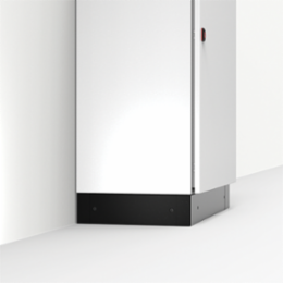Side Plinths, PA, 100x254x21mm, Umbra Gray, Zinc Plated, Mild Steel