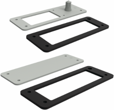 Closure Plate Adapter 24 Pin to 10 Pin, Light Gray Steel, Powder Coated