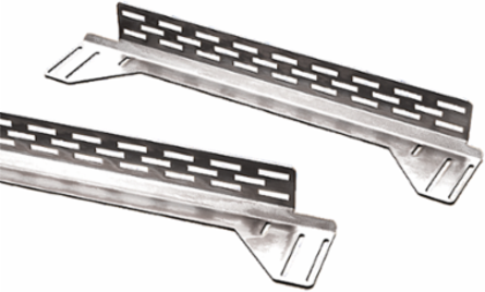 Adjustable Rack-Mounting Rails 1000mm Deep, Steel, RAL 9005 Black