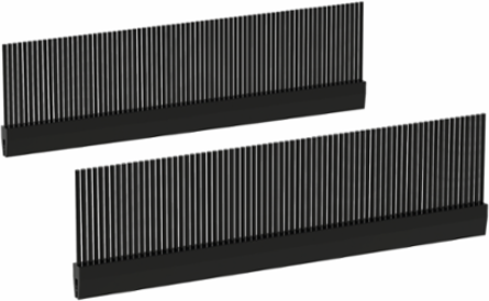 Brush Strip Kit Cable Entry 3.40 x 12 x 0.40 Inch Black PVC/Nylon