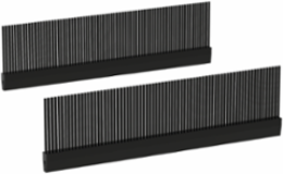 Brush Strip Kit Cable Entry 3.40 x 12 x 0.40 Inch Black PVC/Nylon