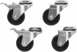 ProLine Caster Kit, 4.33 Inch Height, Galvanized Steel, 1000 lb Load Capacity