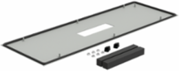 Adjustable Closure Plates 800mm Wide, Light Gray Powder Coated Steel