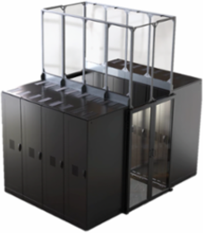 Hot Aisle Return Plenum 48 Inch Aisle, 61.70 x 51.44 x 3.50 Inch, Black, Polycarbonate