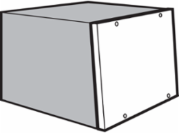 Upper Front Cover for ProLine Sloped-Front HMI, fits 400x600mm, Lt Gray, Steel