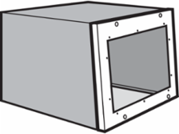 Upper Front Cover with Cutout for ProLine Sloped-Front, 20x23x1, Lt Gray, Steel