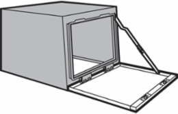 Solid Door For ProLine Sloped Front, fits 707/882x600mm, Lt Gray, Steel