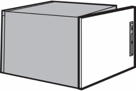 ProLine Rear Doors for 707x600mm Enclosure, Steel, Lt Gray, 1.52mm Thickness